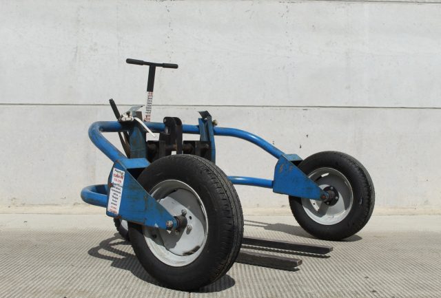 All terrain pump truck on concrete surface