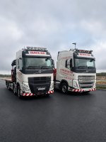 Block Aid UK lorries parked on roadside