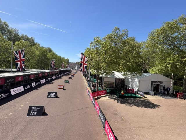 Event marquee on London race route