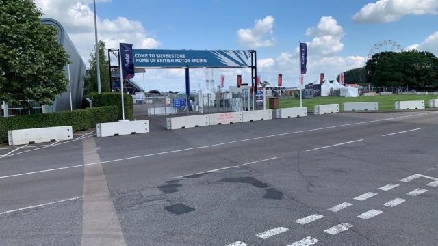 Silverstone motor racing circuit entrance